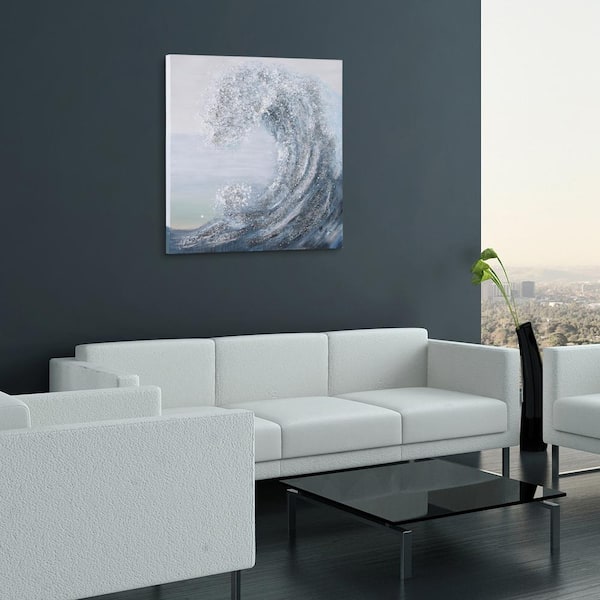 Empire Art Direct Crystal Wave Textured Metallic Hand Painted Wall Art by Martin Edwards