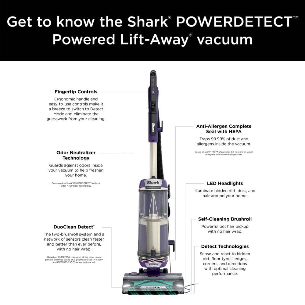 Shark Purple Bagless Upright Vacuum with HEPA Filter