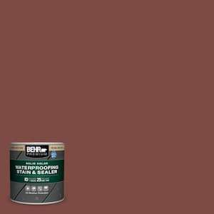 8 oz. #PFC-02 Brick Red Solid Color Waterproofing Exterior Wood Stain and Sealer Sample