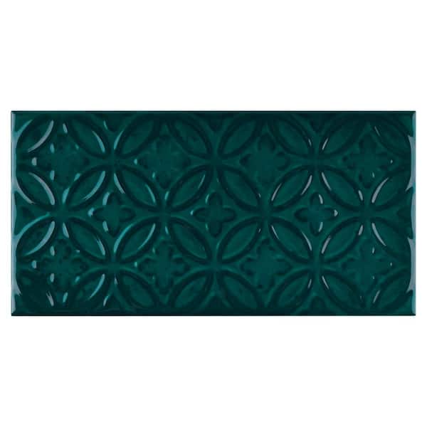 MOLOVO Zurbaran Zafiro 4.73 in. X 9.45 in. Polished Ceramic Subway
