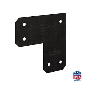 Outdoor Accents Avant Collection ZMAX, Black Powder-Coated L Strap for 6x6 Lumber