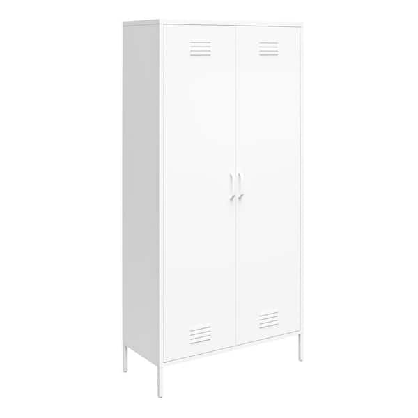 Poging dictator Auto SystemBuild Bonanza Tall 2-Door Closed Metal Storage Locker Cabinet in  White DE68361 - The Home Depot