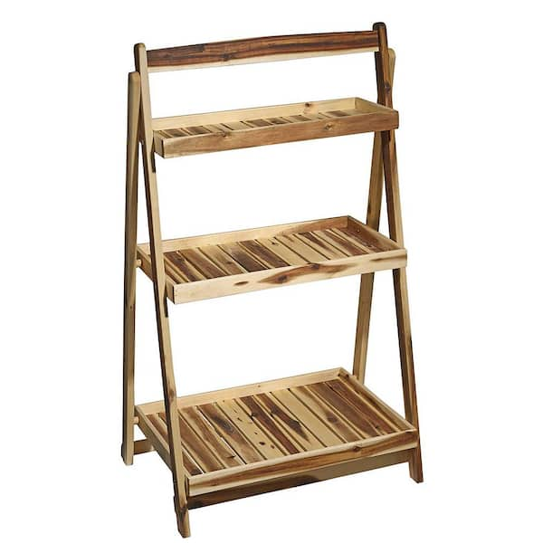 CHG CLASSIC HOME & GARDEN 27 in. x 45 in. Acacia Wood Plant Stand