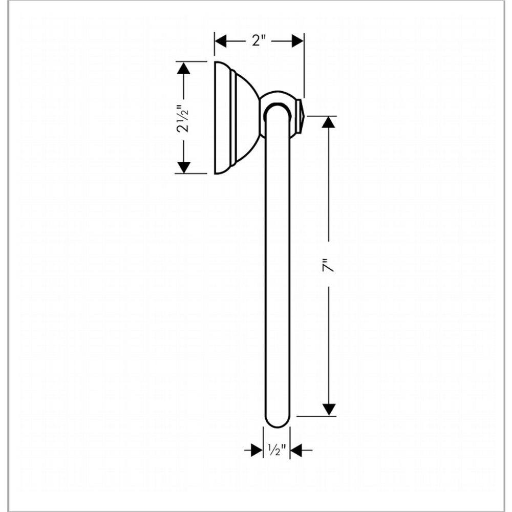 Polished Nickel 7-inch Modern Wall Mounted Towel Ring