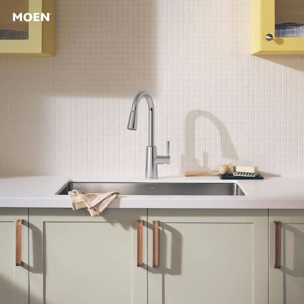 Riley Single Handle Pull-Down Sprayer Kitchen Faucet with Reflex and Power Clean in Chrome