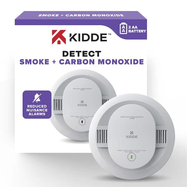 Kidde Battery Powered Combination Smoke and Carbon Monoxide Detector with Alarm LED Warning Lights