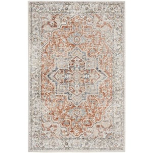 Astra Machine Washable Gold/Multicolor 2 ft. x 4 ft. Vintage Persian Traditional Kitchen Area Rug
