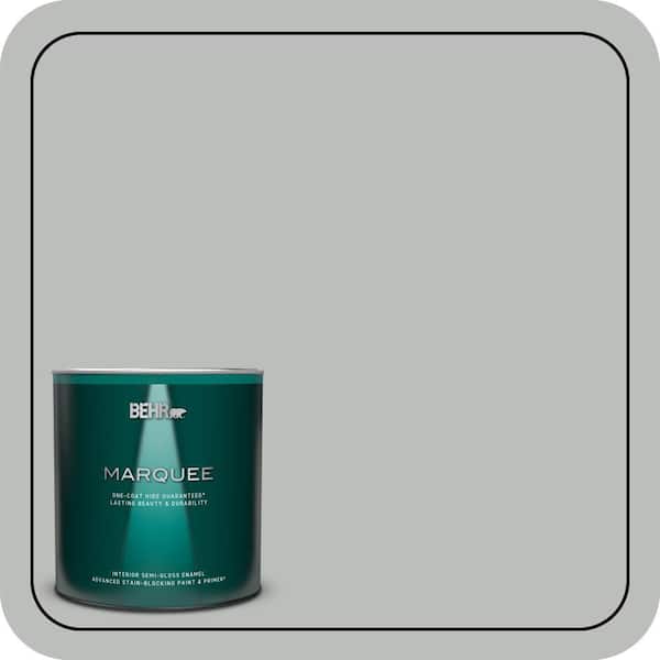 BEHR MARQUEE 1 qt. Home Decorators Collection #HDC-NT-23G Alaskan Gray Semi-Gloss Enamel Interior Paint & Primer