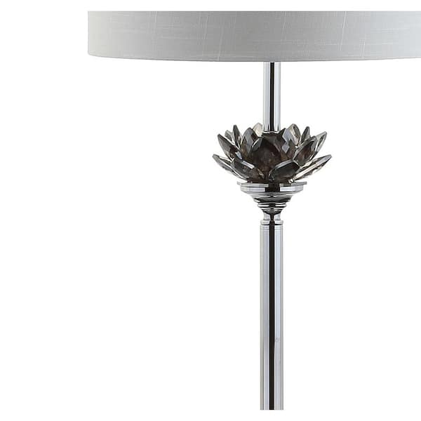 JONATHAN Y Augustine 26 in. Smoked Gray Glass Table Lamp JYL4003A - The  Home Depot