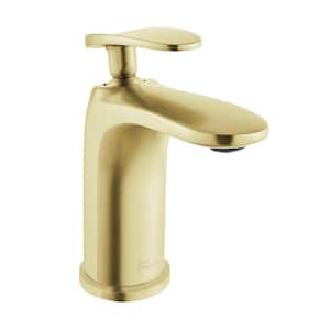 Sublime Single-Handle Single-Hole Bathroom Faucet in Brushed Gold