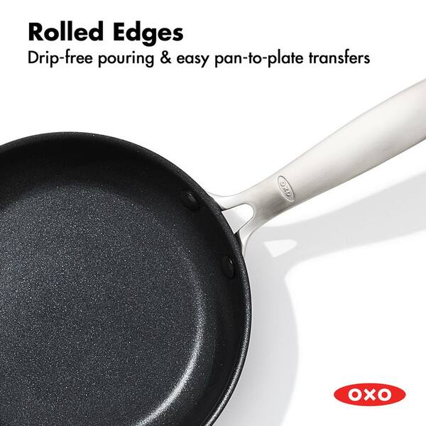 OXO Agility Series 10 Piece Cookware Pots & Pans Set, PFAS-Free Nonstick,  Induction Suitable, Quick Even Heating, Stainless Steel Handles, Chip-Free