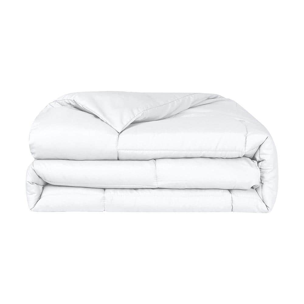 White Twin Microfiber Down Alternative Duvet