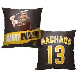 MLB Padres 23 Manny Machado Printed Polyester Throw Pillow 18 X 18