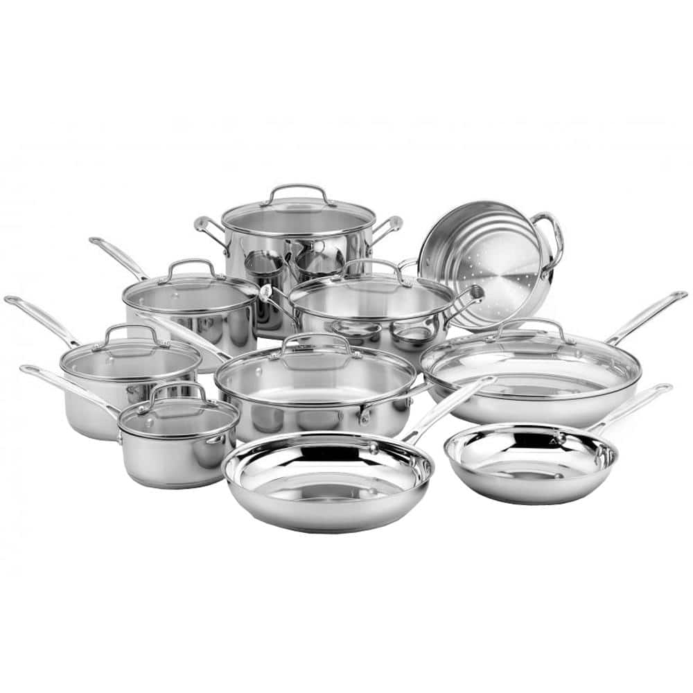 Cuisinart Chef's Classic 17-Piece Stainless Steel Cookware Set 77-17N