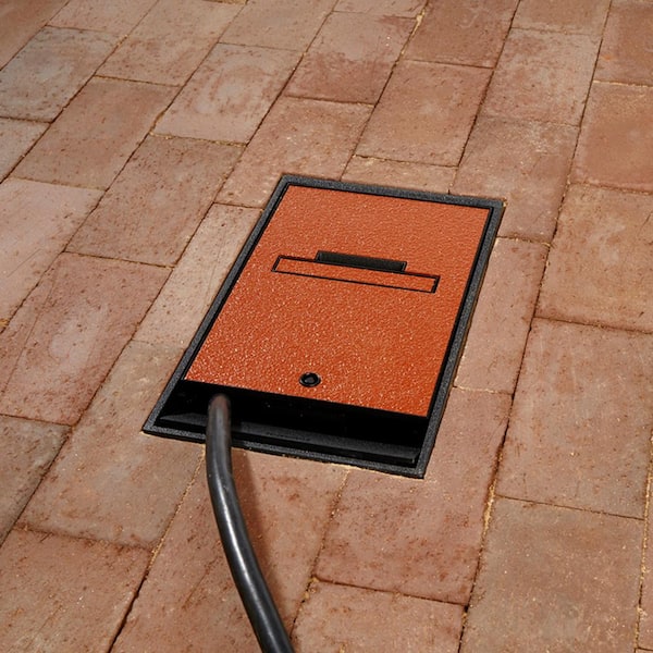 Legrand Wiremold 2-Gang Brown Outdoor Ground Box Assembly, 20 Amp