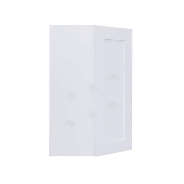 LIFEART CABINETRY Anchester White Plywood Shaker Stock Assembled Wall Corner Kitchen Cabinet (24 in. W x 42 in. H x 12 in. D)