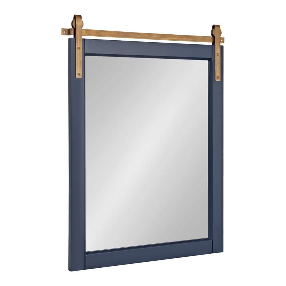 Skylan 24.00 in. W x 30.25 in. H Navy Blue Rectangle Glam Framed Decorative Wall Mirror price history on PriceWatchPro