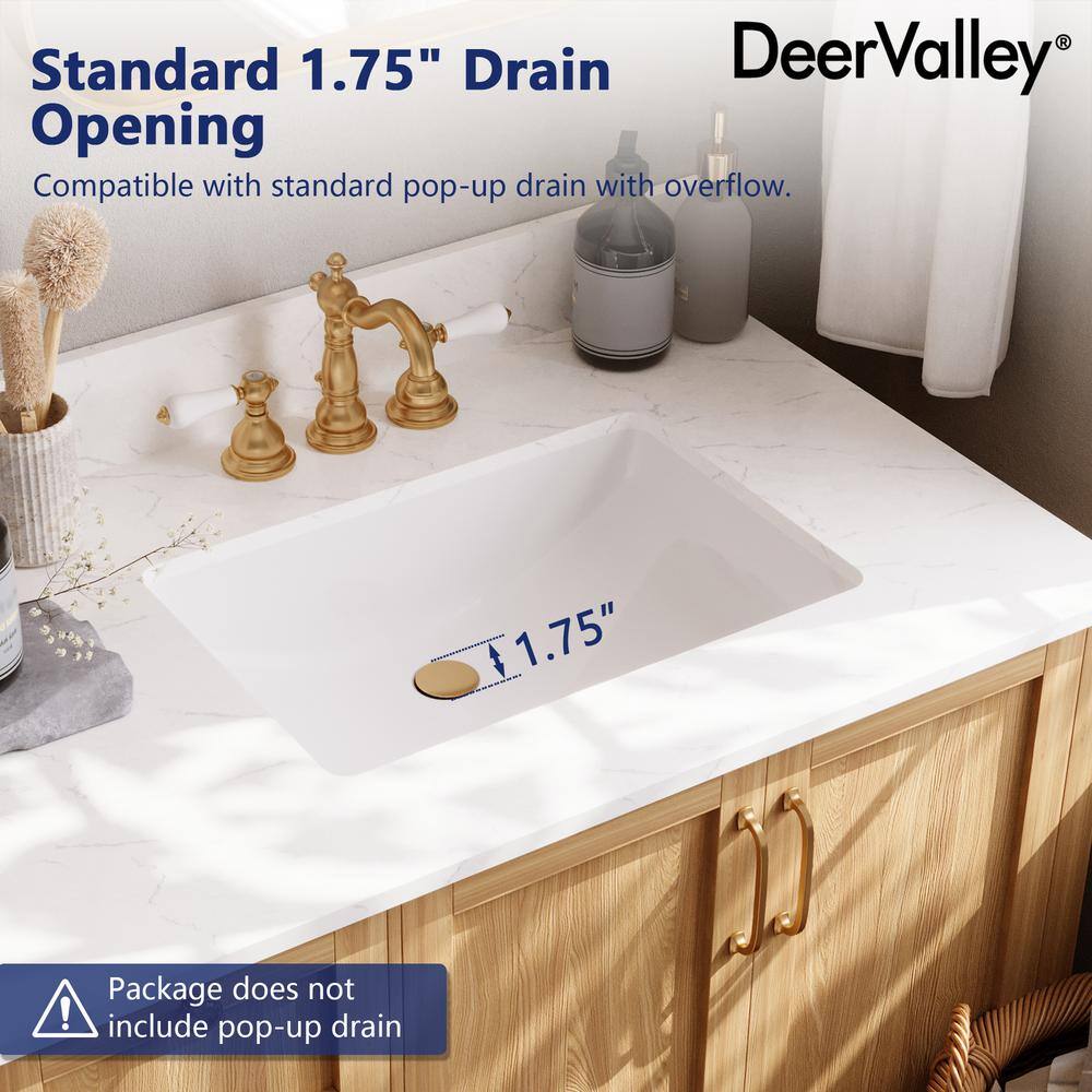 61" White Engineered Stone Double Vanity Top with Ceramic Sinks