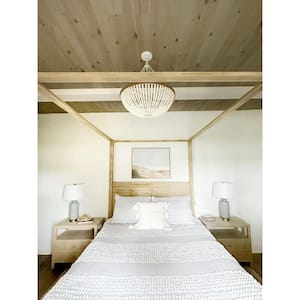 1/8 in. x 3 in. x 12-42 in. Pine Peel and Stick Light Gray Wooden Decorative Wall Paneling (10 sq. ft./Box)