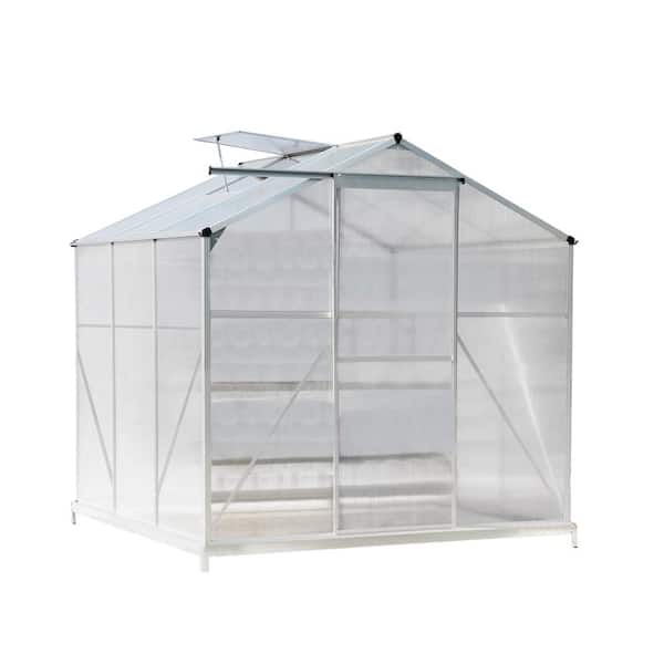 Unbranded 4 ft. x 6 ft. Aluminium Silver/Clear DIY Greenhouse Kit