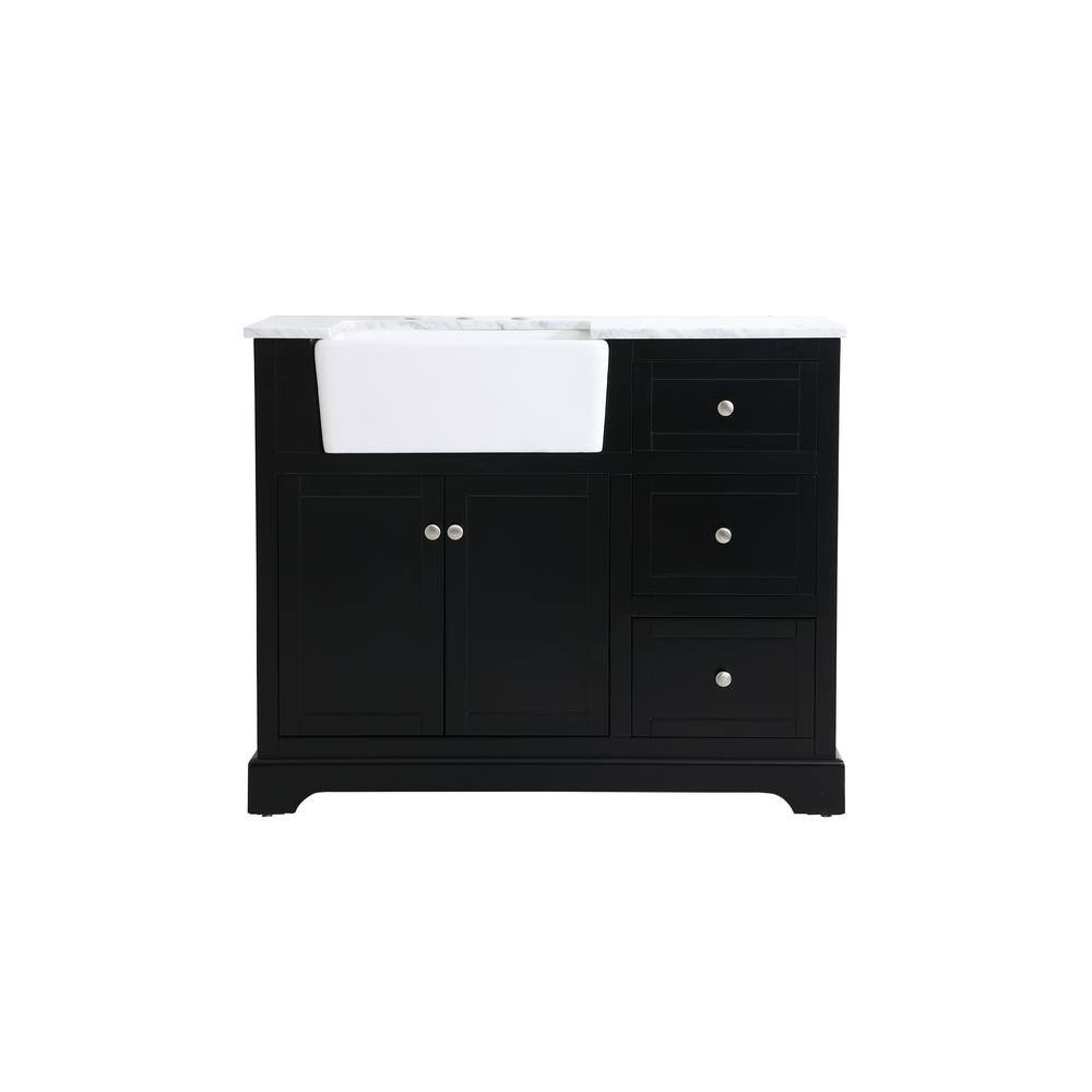 Timeless Home 22 in. W x 42 in. D x 34.75 in. H Bath Vanity in Black with C