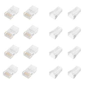 CAT5E RJ45 Connectors with Connector Boots 16-Pack Network Ethernet Cable Connectors/Cat5 Ends/Ethernet RJ45 Plugs