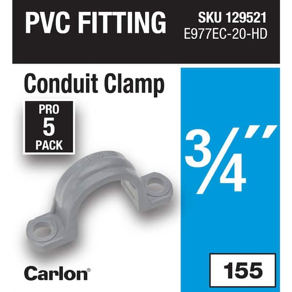 3/4 in. Electrical PVC Conduit Clamp (5-Pack) (E977EC-20-HD)