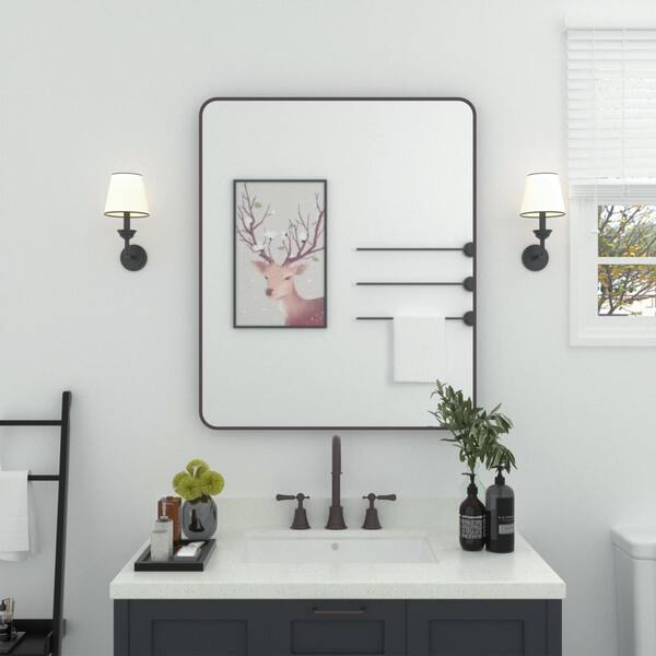 niveal 30 in. W x 36 in. H Rectangular Framed Wall Bathroom Vanity