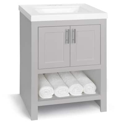 24 Inch Vanities Bathroom Bath The Home Depot - 24 Inch Bathroom Cabinet Without Sink