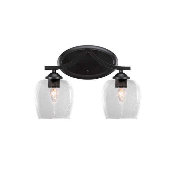 Unbranded Cleveland 15 in. 2-Light Matte Black Vanity Light