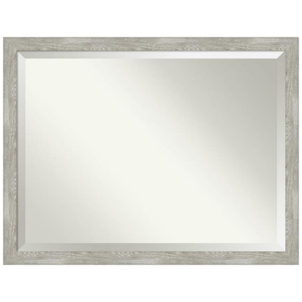 Amanti Art Dove Greywash Narrow 43.5 in. H x 33.5 in. W Framed Wall Mirror