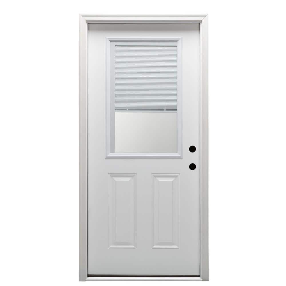 MMI DOOR 36 in. x 80 in. Internal Blinds Left-Hand Inswing 1/2