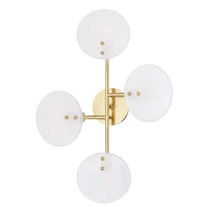 Giselle 4.75 in. Aged Brass Wall Sconce