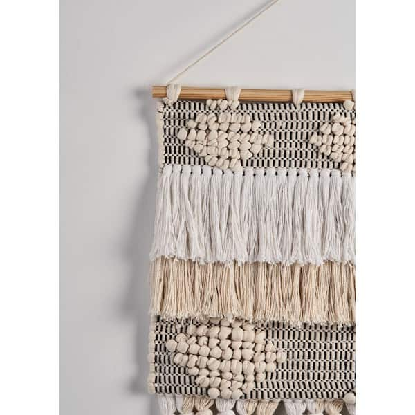 neutral tapestry wall hanging