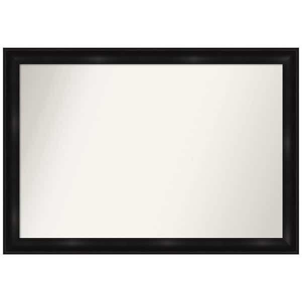 Amanti Art Grand Black Narrow 40 in. W x 28 in. H Rectangle Non-Beveled Framed Wall Mirror in Black