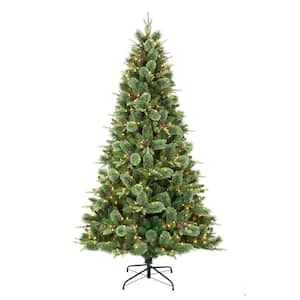 Pre-Lit 7.5 ft. Green Montana Pine Artificial Christmas Tree with 700-Lights