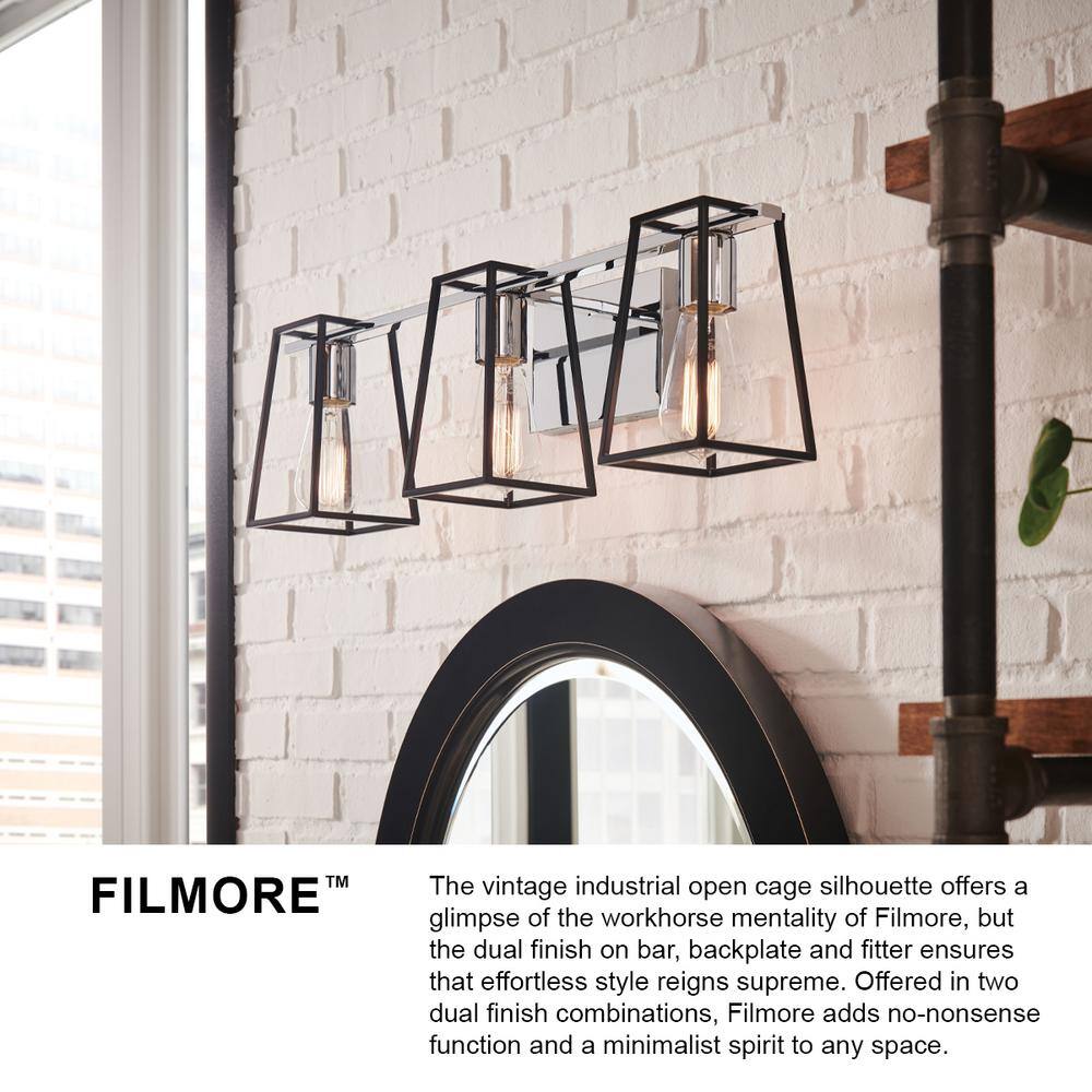 Heritage Brass and Bronze 3-Light Dimmable Bath Light
