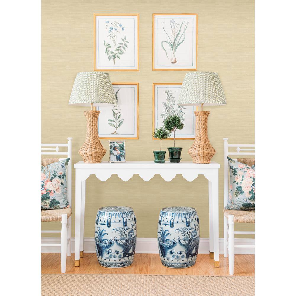 Wheat Grasscloth Self-Adhesive Peel and Stick Wallpaper Roll