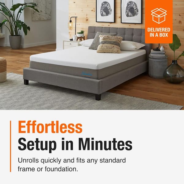 Queen Medium Firm Cooling and Pressure Relieving CertiPUR-US Gel Memory Foam 10 in. Bed-in-a-Box Mattress