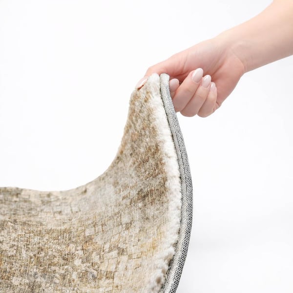 Dream Shag Premium Machine Washable Abstract ADS581 Beige 8 ft. x 10 ft. Area Rug