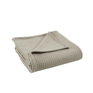 Oatmeal 100% Cotton Thermal Full/Queen Blanket