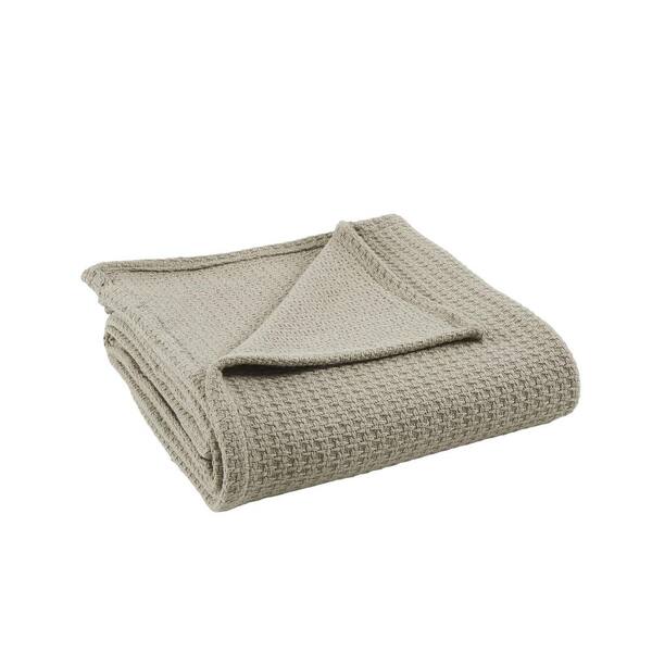 MODERN THREADS Oatmeal 100% Cotton Thermal Full/Queen Blanket