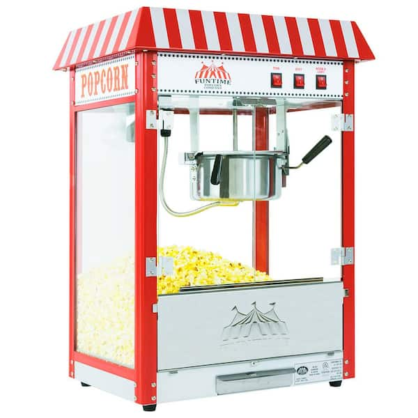 Funtime 8 oz. Commercial Carnival Bar Style Popcorn Popper Machine FT8000CP  - The Home Depot