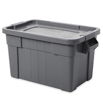 HDX Clear 12 Gal. Flip Top Storage Tote 211512 - The Home Depot