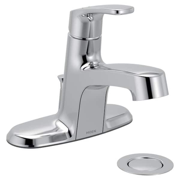 Chateau Single-Handle Centerset Bathroom Faucet with Metal Drain Assembly-Bulk Pack in Chrome