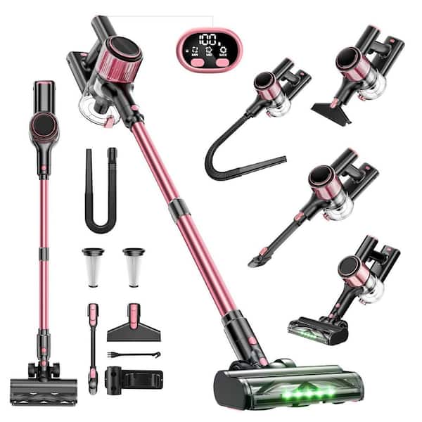 8 in 1 Bagless Stick Vacuum with HEPA Filter, 33 kPa Suction, Max to 45 Mins Runtime Battery, 1.5 L