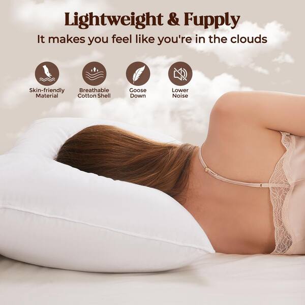 Bafode 100% Cotton Medium Firm Goose Down Feather Queen