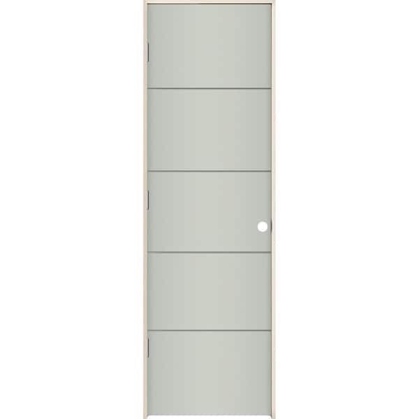 JELD-WEN 24 in. x 80 in. Right-Hand Hollow Core Fog Composite Single Prehung Interior Door