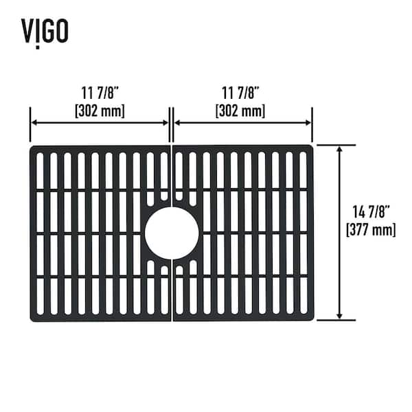 VIGO 27 in. x 15 in. Silicone Bottom Grid for 30 in. Single Bowl