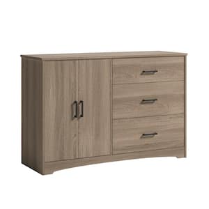 Beginnings 3-Drawer Summer Oak Dresser with Doors 29.921 in. x 45 in. x 15.748 in.